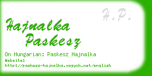 hajnalka paskesz business card